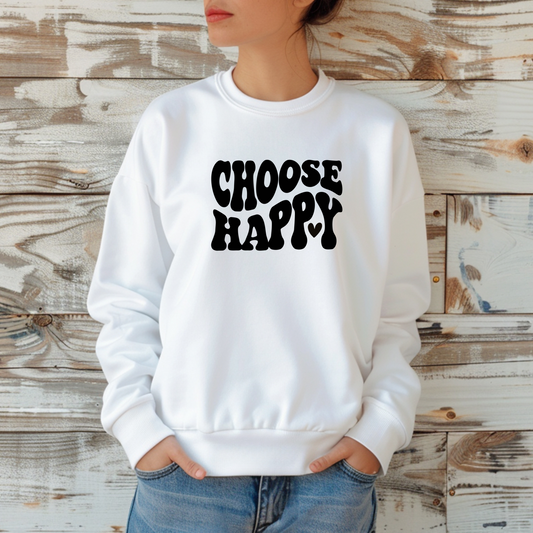 Choose Happy Crewneck Sweatshirt